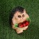 Garden figure "Hedgehog with berries" 16cm