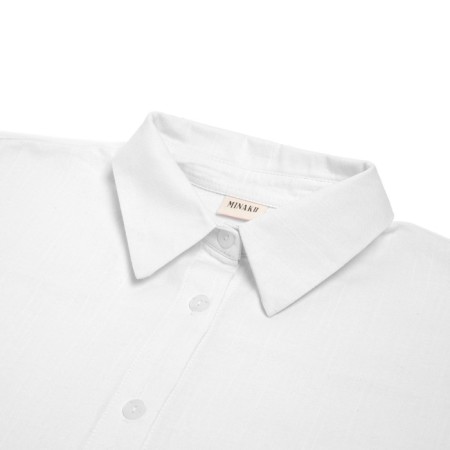 Women's blouse Minaku: Casual Collection, white color, size 52-4