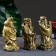 Set of figures "Three Eastern Easters" aged gold, height 11cm