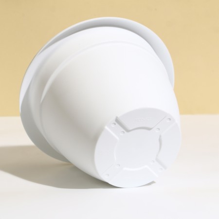 Flower pot, d = 25 cm, 4.3 l, plastic, white-1
