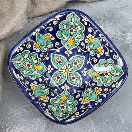 Salennik Rishtan ceramics "Flowers", 19 cm, mix-2