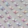 Stick plastic rhinestones "Butterfly" lilac 15x9 cm