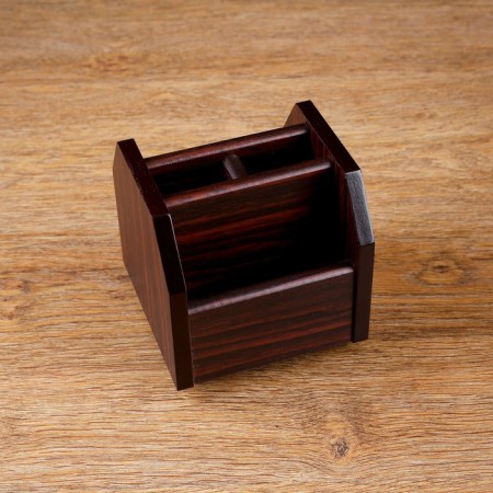 Organizer 4 sections, Series Zebrano with Kant Dark, rotation 11.5*12cm-1