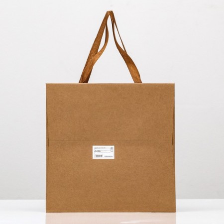 Crafts with a square bottom and window 30 x 30 x 30 cm Kraft, 1pc-1