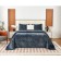 The bedspread with pillowcases Sofi de Marko "Rosalin", size 240x260 cm, 50x70 cm - 2 pcs, color anthracite