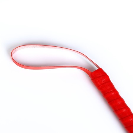 Leather whip, 55 cm, red-3