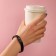 Silicone bracelet WTF standard, black color, 20 cm