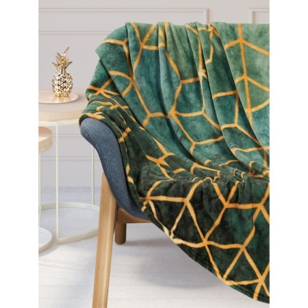Malachite plaid, size 150x200 cm, rhombuses, green-1