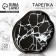 Ceramic black plate "Black marble", 17 cm, black color