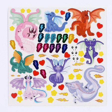 Set for origami with stickers "World of Dragons"-3
