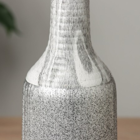 VAZA Ceramics Table "Brigham" Botyl, D-3CM, H-30.5x9.5 cm, white-gray-1