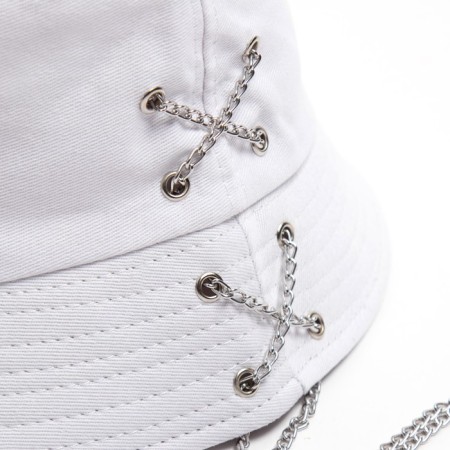 Panama Women's Minaku with a chain, white color, rr 56--58-2
