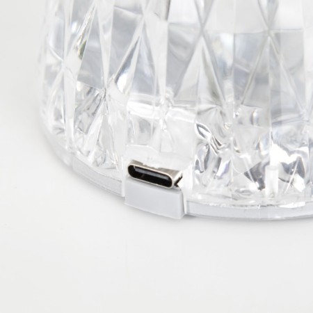 Table lamp with PDD "Crystal" LED 16 colors RGB touch 8x8x19 cm Risalux-11