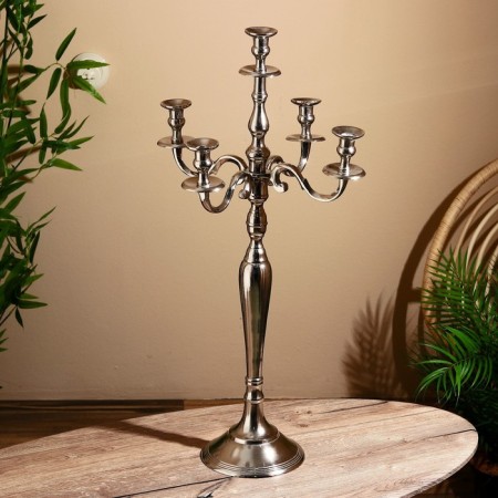 Siden aluminum candlestick for 5 candles 21x41x80 cm-2