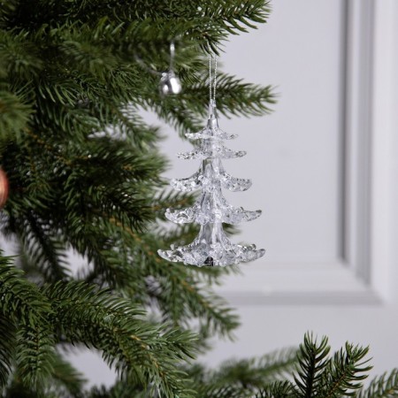 Fir -tree toy "Crystal Christmas tree" 12 cm, from batteries, glow of multi (RGB)-1