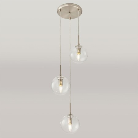 Suspended lamp Citilux "Tommy" CL102031, 33x33x35 cm, 3x40W, E14, gray color gray-7