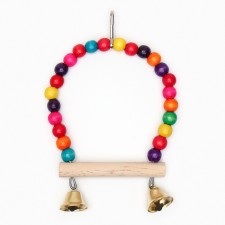 Bird swings with a wooden pole of 15 cm, mix of flowers