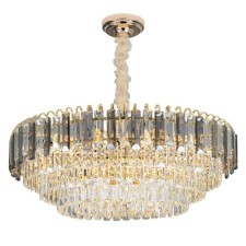Crystal chandelier Gerhort G22015/9GD+CL, 9x40W, E14, 62x80x80 cm, gold color
