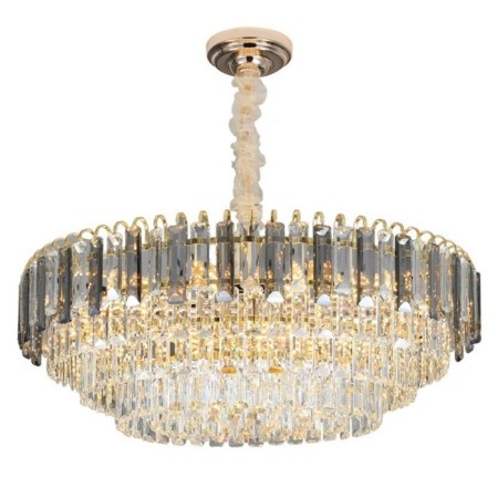 Crystal chandelier Gerhort G22015/9GD+CL, 9x40W, E14, 62x80x80 cm, gold color