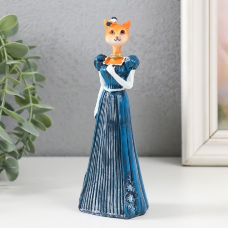 Souvenir Polystone "Lady Cat in a blue dress"