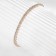 Bracelet "ice" 1 row, white color in gold, 7 cm