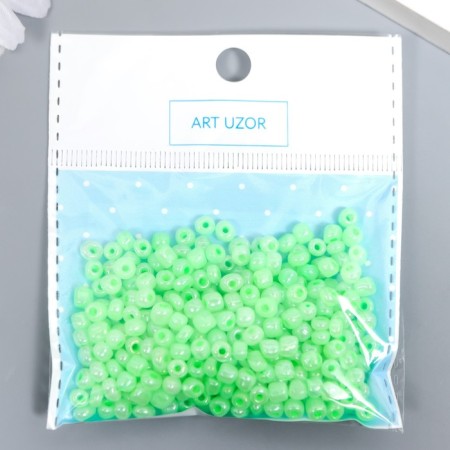 Glass beads 12/0 "Color middle. Salad" 30 g-2