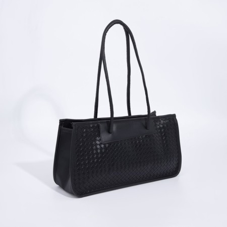 Bag Female Tout with zipper, black color-1