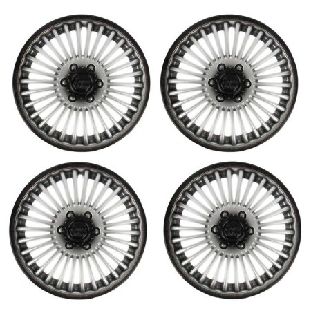 Wheel caps R14 "Mini-Cooper", silver-black, set 4 pcs.
