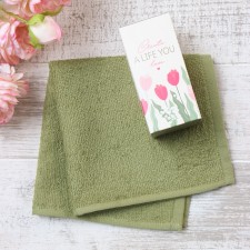 Tmachry Ethel Tulips towel 30x30 cm, 100% cotton, 340 g/m2