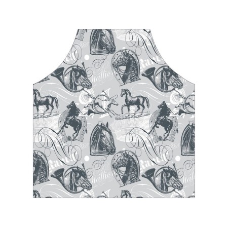 Apron of a kitchen with a photo print "Composition with horses", adjustable, size OS-2