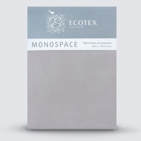 The sheet on the elastic band "Monopsece", size 90x200x23 cm, dark gray color-3
