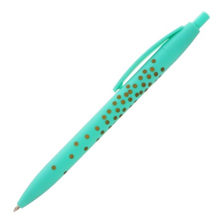A set of ballpoint pens 6 pieces, 0.5mm, a body with a pattern, rubberized, blue ink, mix-1