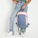 School textile Backpack 46x30x10 cm, vertical pocket, gray color, pink