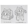 The first coloring “Team of Rescuers. Robocar Paul ", 16 p., A4