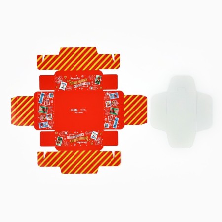 Folding box with a plastic lid "New Year's delivery", 11.5 x 9 x 4 cm, New Year-5