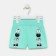 Kit (T -shirt/shorts) for girls, mint color, height 104