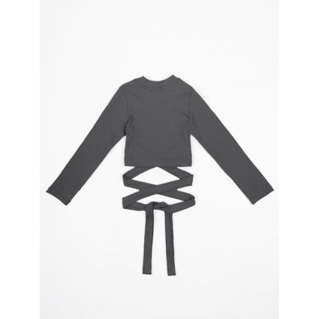 TOP for girls with long sleeves Generation, height 128 cm, color graphite-7
