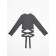 TOP for girls with long sleeves Generation, height 128 cm, color graphite