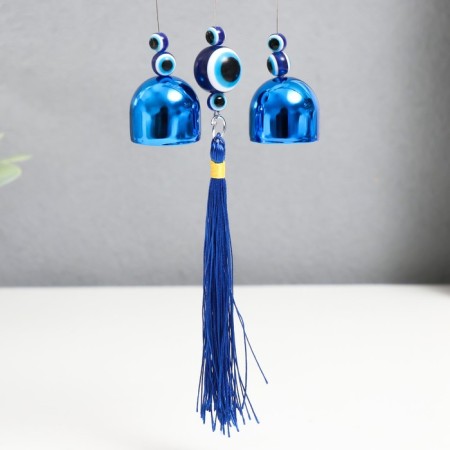 Wind Music Metal "Elephant" from the evil eye with a brush 2 bells 24 cm-3