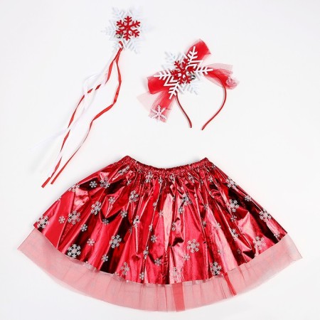 Carnival set "Snowflakes", 3 objects: rim, skirt, rod-1