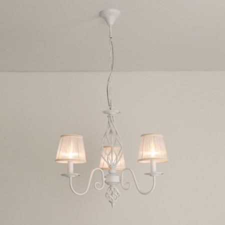 Suspended chandelier Citilux "Rowena" CL427130, 65x65x65 cm, 3x60W, E14, white color-5