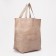 Shoper bag without fastening, beige color
