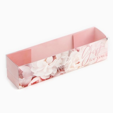 Box for Makarun with PVC “With Love”, 19.5 x 5 x 4.5 cm