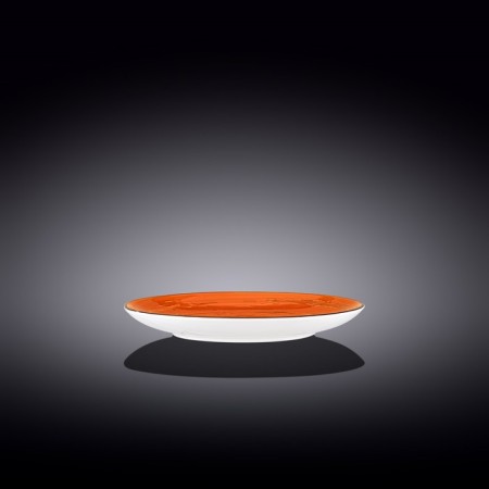 Round plate Wilmax England Spiral, D = 18 cm, Orange color-1