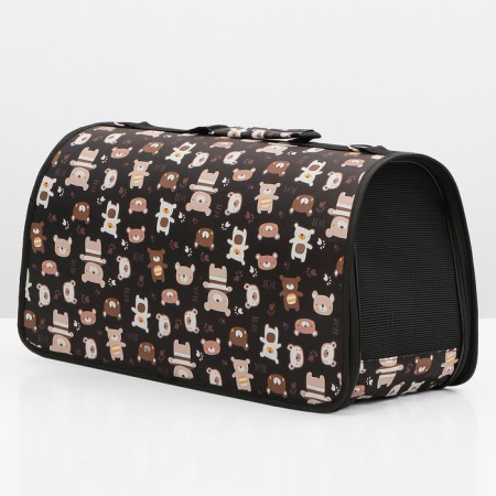 Bag - carrying for animals "Bear", black, size L, 53 x 21 x 29 cm-2