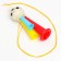 Dudka fan of children "Horn - football", plastic, 16 cm, mix
