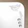 Mirror "Paradise of Birds", with sandblasting graphics and fusing, wall, with a shelf, 35 × 45