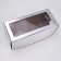 Self -charged box, with a window, silver, 16 x 35 x 12 cm
