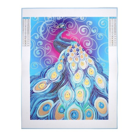 Diamond mosaic with partial filling and uniform rhinestones on the canvas "Graceful Pavlin", 30 x 40 cm-2