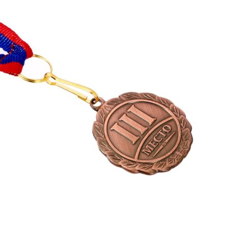 Prize medal 159 diam 3.5 cm. 2 place. Color ser. With a ribbon-3